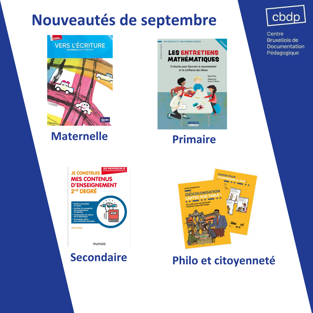 Couvertures de livres nouveautés pour la maternelle, le primaire, le secondaire et la philo et citoyenneté